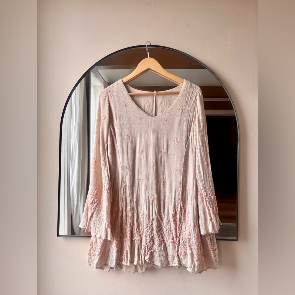 FREE PEOPLE | embroidered swing dress | size xs - Picture 2 of 3